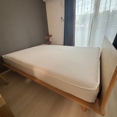 超高密度ポケットコイルマットレス　洗えるカバー　ダブル