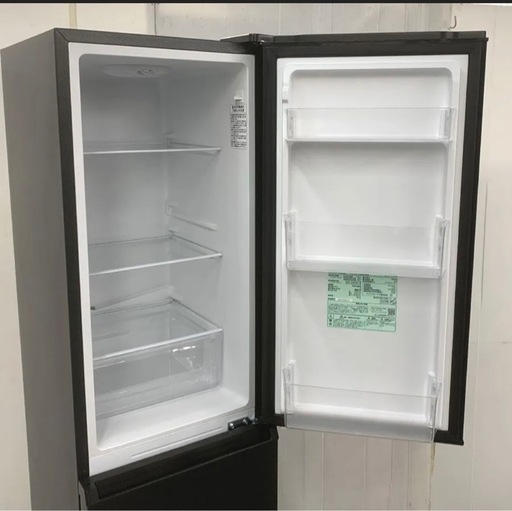 アイリスオーヤマ　スリム冷蔵庫　170l ブラック　黒