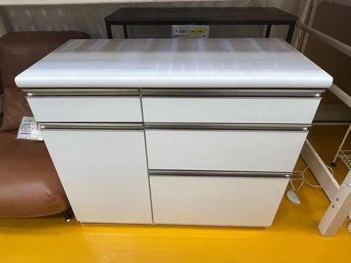 【リサイクルサービス八光】幅100.2㎝　古賀家具工業株式会社　リスボンシリーズ　キッチンカウンター