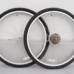 自転車用ホイール 26er完成車外しボスフリーホイール前後セット...
