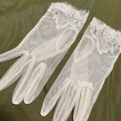 結婚式 前撮りに レース手袋