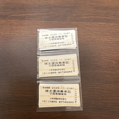 小田急株主優待乗車券