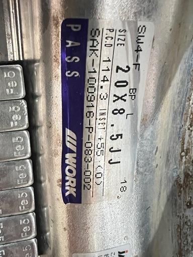 work タイヤホイルセット　20インチ