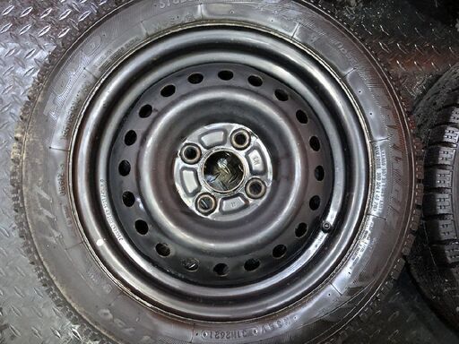 【TOYO GIZ 155/65R14】スタッドレス【スチールホイール 14インチ 4.5J4HPCD100】21年製 バリ溝 モコ タント アルト等　(KTM396)