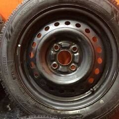 【TOYO GIZ 155/65R14】スタッドレス【スチールホイール 14インチ 4.5J4HPCD100】21年製 バリ溝 モコ タント アルト等　(KTM396)の画像