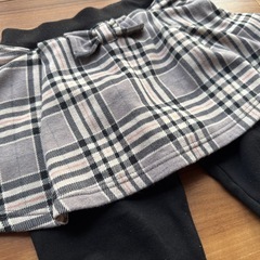 チェック柄 裏起毛 スカッツ 130cmの画像