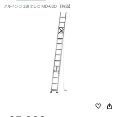 購入2ヶ月以内　2連梯子 アルインコ　MD-60Dの画像