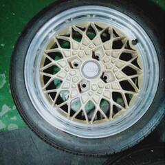 ホイールのみ　BBS 14インチ 4H PCD100 軽カスタム　スタンス　4本セット　6j 当時物の画像