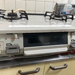 都市ガス専用二口コンロ（使用済み）の画像
