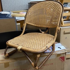 藤製足付座椅子 2脚セット 橋之口藤工芸工房 中古の画像