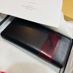 最終価格　新品未使用　yuhaku ユハク　YSS114 ラウンドファスナーウォレット　EveningGlow 夕日(赤)の画像