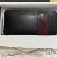 最終価格　新品未使用　yuhaku ユハク　YSS114 ラウンドファスナーウォレット　EveningGlow 夕日(赤)の画像