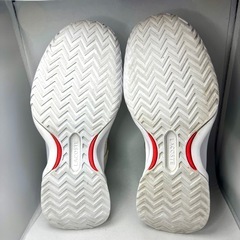 ラコステ 厚底スニーカー 白×青 23cm 美品の画像