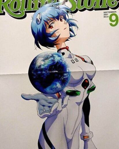 綾波レイ　ポスター　ローリングストーン日本版　販促用(非売品) 綾波レイ ポスター ローリングストーン日本版 販促用(非売品
