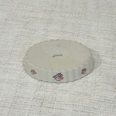 リトルロック　Little Rock　花柄オーバル皿 クリーム色の画像