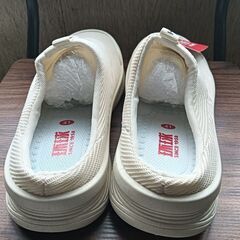 新品 25.5cm メンズ 男女兼用 ベージュ シューズ 靴 サボ スリッポン(H032-Z)の画像