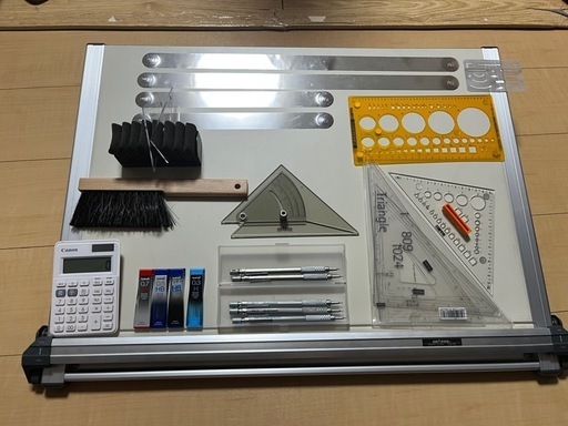 ドラパス製図板、製図用具セット