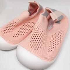 ♥️新品未使用♥️水陸両用　ピンク メッシュ スリッポンシューズ　14.5cm 水辺　川遊びの画像