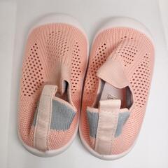 ♥️新品未使用♥️水陸両用　ピンク メッシュ スリッポンシューズ　14.5cm 水辺　川遊びの画像