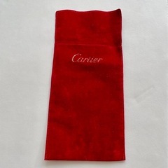 Cartier カルティエ　保存袋 赤　レッド　ベロア　小物入れ...