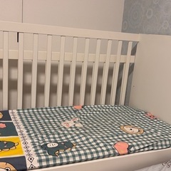 中古美品★IKEA STUVA ベビーベッド スライド式 安全設...