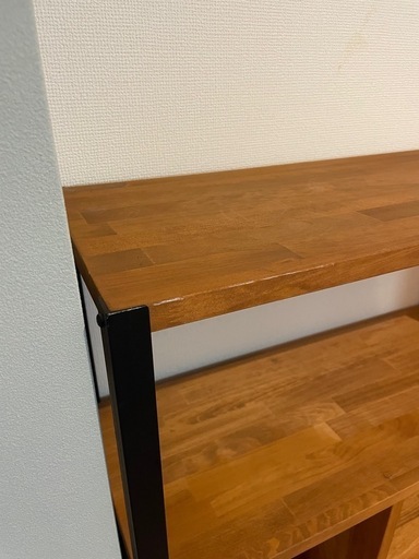 アイアン×天然木 オープンラック シェルフ　棚