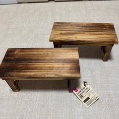 【お譲り先決定】木製ラック　花台　ガーデニングの画像