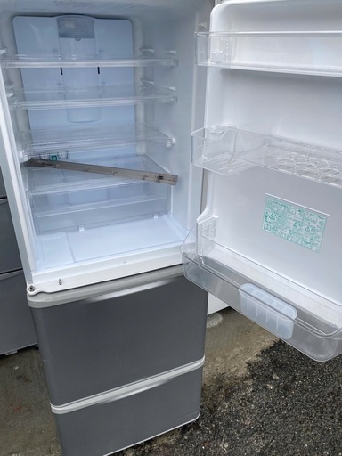 NO B239 ?福岡市内配送設置無料✨?シャープ SHARP 冷蔵庫 （350L・つけかえどっちもドア） 3ドア シルバー系 SJ-