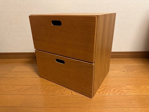 受渡決定】無印良品 スタッキングチェスト2段 オーク 4個セット