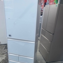 NO B227 🌈福岡市内配送設置無料✨🌈冷蔵庫 中古 東芝 TOSHIBA GR-417GXVS(ZW) 2017年製 5ドア 410L クリアシェルホワイト ファン式 右開き ファミリーの画像