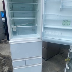 NO B227 🌈福岡市内配送設置無料✨🌈冷蔵庫 中古 東芝 TOSHIBA GR-417GXVS(ZW) 2017年製 5ドア 410L クリアシェルホワイト ファン式 右開き ファミリーの画像