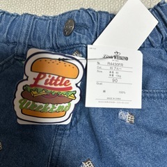 新品未着用　定価¥1639 Little WEEKEND チョコレート　ショートデニムパンツ　90の画像
