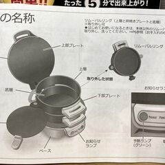 未使用　エッグマフィン サンドイッチメーカー　254A76-JP　レッドの画像