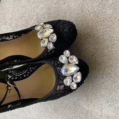 パンプス23cm エスペランサ　ハイヒール　ビジューの画像