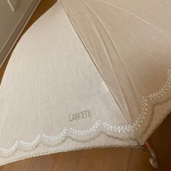 新品　LANCETTI 晴雨兼用 長傘 パラソル ベージュの画像