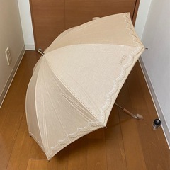 新品　LANCETTI 晴雨兼用 長傘 パラソル ベージュ