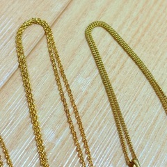 淡水パール アメジスト ゴールドチェーン ネックレスの画像