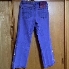 超レア　フレアデニムパンツ　紫の画像