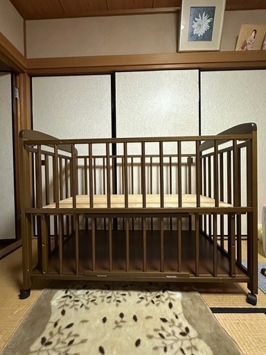 PS・SGマーク付き 木製ベビーベッド（ニュートラルすのこ仕様）