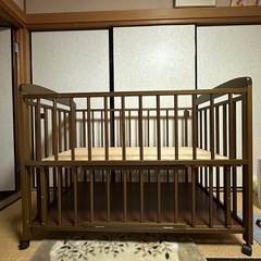 PS・SGマーク付き 木製ベビーベッド（ニュートラルすのこ仕様）