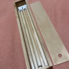 木箱引き出し入り　色鉛筆　12色　消しゴムセット
