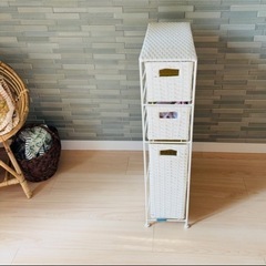 引越しのため　美品　トイレ収納　ランドリーラック　隙間収納　引き出し　