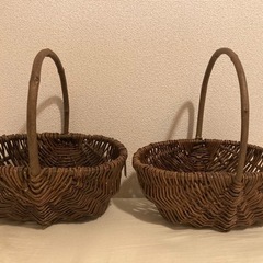 ラタンバスケット　2個セット