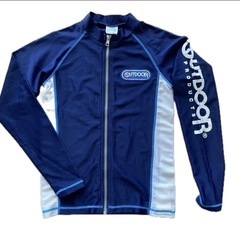 OUTDOOR PRODUCTS 長袖ラッシュガード ネイビー×...
