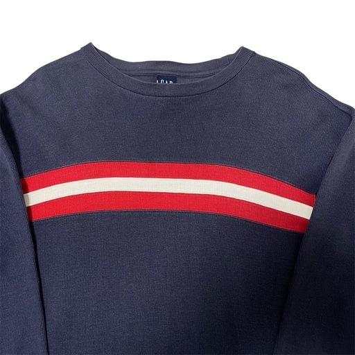 90s OLDGAP ボーダー柄 スウェット ネイビー XXLsize