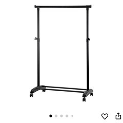 美品黒ハンガーラック80cm
