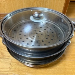 ステンレス蒸し器 3段