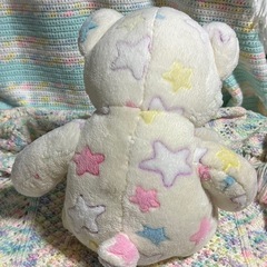 dandee 大きいくまのぬいぐるみ　星柄の画像