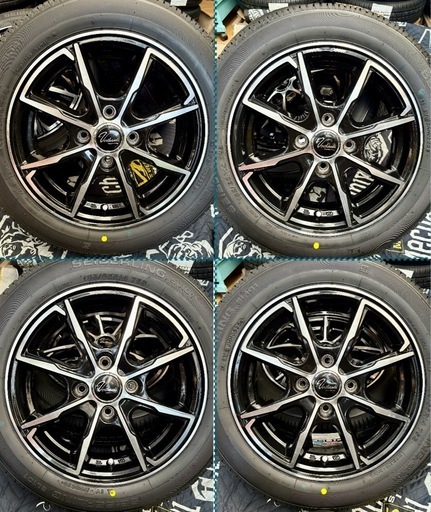 「商談中」㊷155/65R14新品ブリヂストンタイヤ4本と中古ホイールとナット付き
