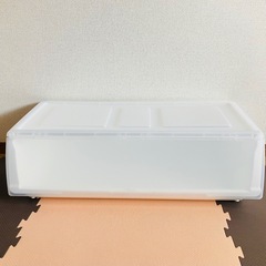 収納ケース　白　フラット　ワイド　10kg